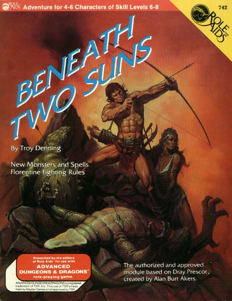 TSR Dungeons & Dragons Archive: Role Aids: Beneath Two Suns