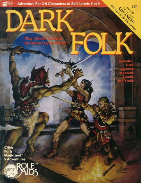 TSR Dungeons & Dragons Archive: Role Aids: Dark Folk