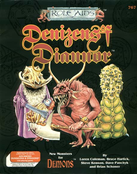 TSR Dungeons & Dragons Archive: Role Aids: Denizens of Diannor