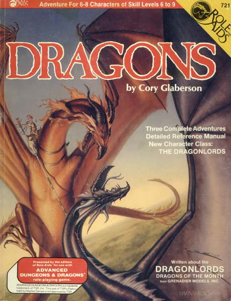 TSR Dungeons & Dragons Archive: Role Aids: Dragons