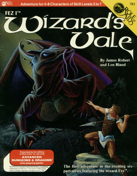 TSR Dungeons & Dragons Archive: Role Aids: Fez I: Wizard's Vale