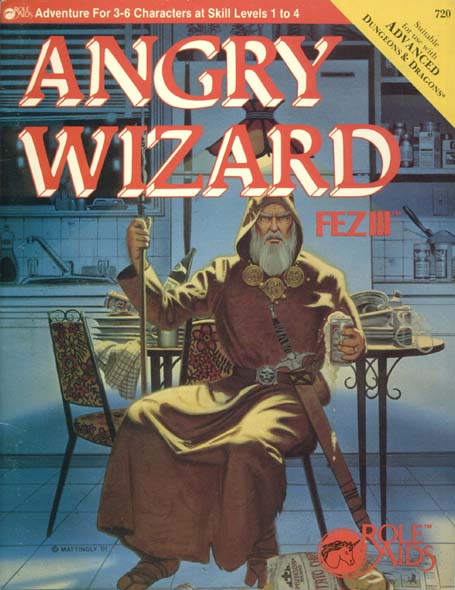 TSR Dungeons & Dragons Archive: Role Aids: Fez III: Angry Wizard