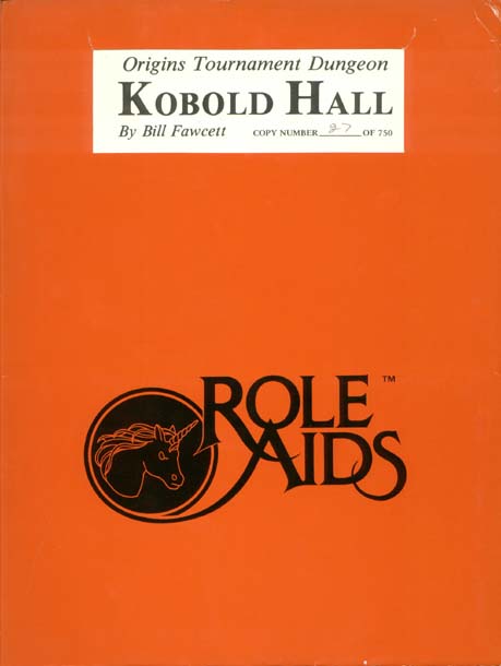 TSR Dungeons & Dragons Archive: Role Aids: Kobold Hall