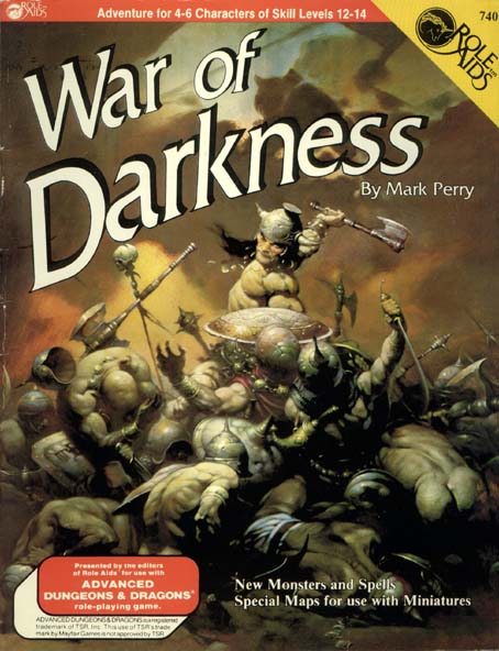 TSR Dungeons & Dragons Archive: Role Aids: War of Darkness