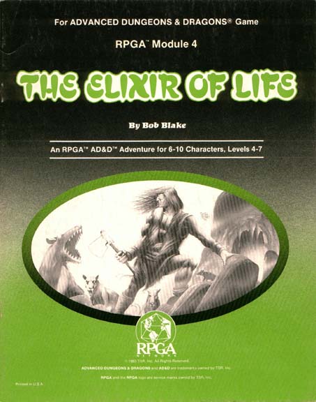 TSR Dungeons & Dragons Archive: The Elixir of Life