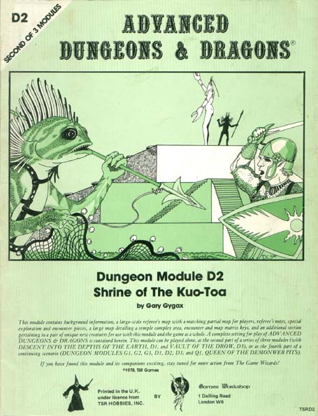 TSR Dungeons & Dragons Archive: UK Archive: D2 Shrine of The Kuo-Toa