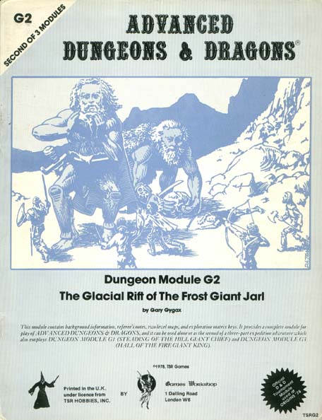 TSR Dungeons & Dragons Archive: UK Archive: G2 The Glacial Rift of the Frost Giant jarl